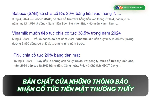 Đầu tư cổ phiếu nhận cổ tức tiền mặt để có dòng tiền đều đặn. 2 Bản chất của việc nhận cổ tức bằng tiền mặt thường thấy - Đầu tư cổ phiếu nhận cổ tức tiền mặt để có dòng tiền đều đặn.