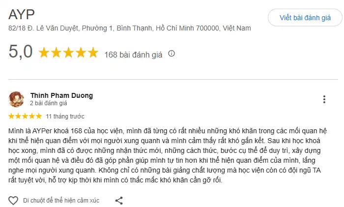 Phản hồi của học viên 4